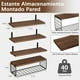 thumbnail image 4 of Taotique Estantes Repisas Flotantes Montadas en la Pared, 4PCS Repisas para Baño con Cesta de Alambre, Capacidad de Carga de 40LBS, para Estudio, Salón, Cocina y Baño (Marrón Oscuro), 4 of 8