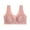 Pink, variant on Paiwinds Women's Front Closure Bra - Plus Size Lace Vest Style Wireless Bra for Post-Surgery & Sleep, Comfortable Everyday Underwear
