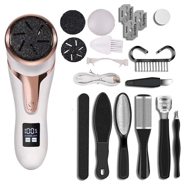 Electric Foot Remover with Vacuum,Professional Pedicure Tools Kit Foot File Scraper,Waterproof Remover Kit