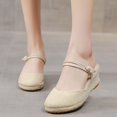 thumbnail image 2 of Sandales Espadrilles à Talon Compensé pour Femmes, Bride à la Cheville à Boucle, Sandales Plateforme Décontractées d'Été, Chaussures pour Femmes à Bout Fermé, Compensées Rétro, 2 of 9