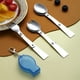thumbnail image 4 of Bewildely Cubiertos para acampar de acero inoxidable, cubiertos portátiles, lavables, suaves, plegables, para exteriores, vajilla con estuche de Cocina y Comedor 1.2mm Horquilla Azul Bewildely HA075279-10, 4 of 6