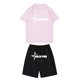 thumbnail image 1 of Playeras Básicas Algodon Hombre Conjunto De Dos Piezas De Camiseta Y Pantalones Cortos De Manga Corta Para Hombre Con Camisa Y Pantalón Corto, 1 of 3