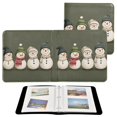 thumbnail image 6 of FORMRS 3 Ring Photo Album 4"x6" Self Adhesive Large Capacity PU Leather Cover, Beige Snowmen, 6 of 6