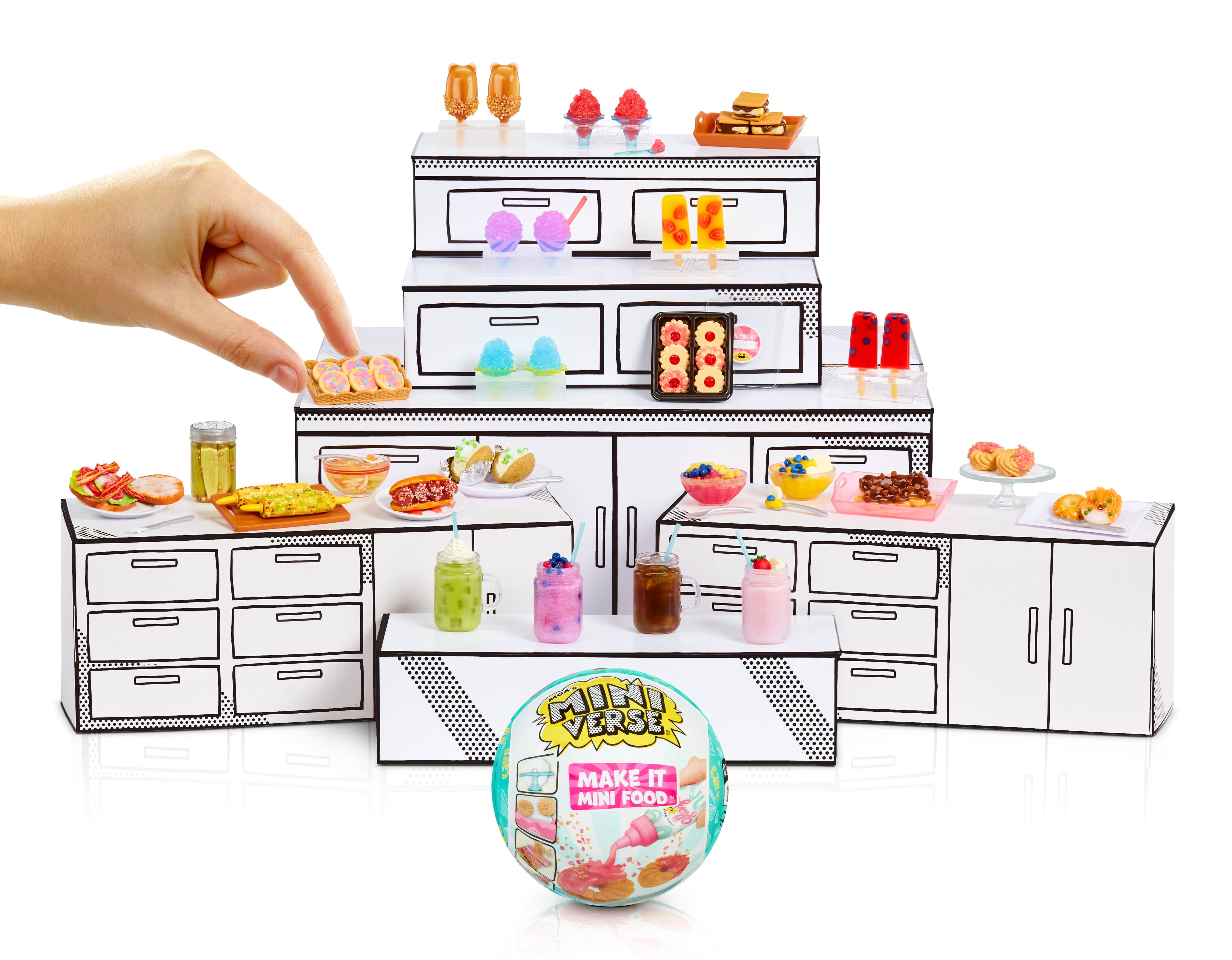 MGAs Miniverse Make It Mini 3 Pack Lifestyle, Home, Cafe, Resin, Food, Plants, Aquarium, Ages 8+  (图3)