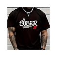 thumbnail image 1 of Camiseta informal de algodón puro para hombre, cuello redondo, manga corta, corte regular, para deportes al aire libre, regalos festivos, comodidad diaria, estilo urbano, tela transpirable y lavable a, 1 of 6