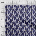 thumbnail image 2 of oneOone Silk Tabby Royal Blue Fabric Rooster Cock Sewing Material Print Fabric By The Yard 42 Inch Wide-IE, 2 of 6