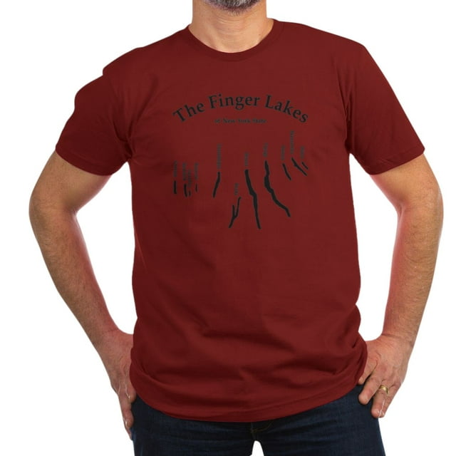CafePress - Finger Lakes 2 Logo T Shirt - Men's Fitted T-Shirt