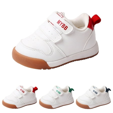 

LYCAQL Spring and Summer Children Toddler Shoes Boys and Girls Sports Shoes Flat Bottom Non Slip 9 Month Old Shoes (Red 5.5 )