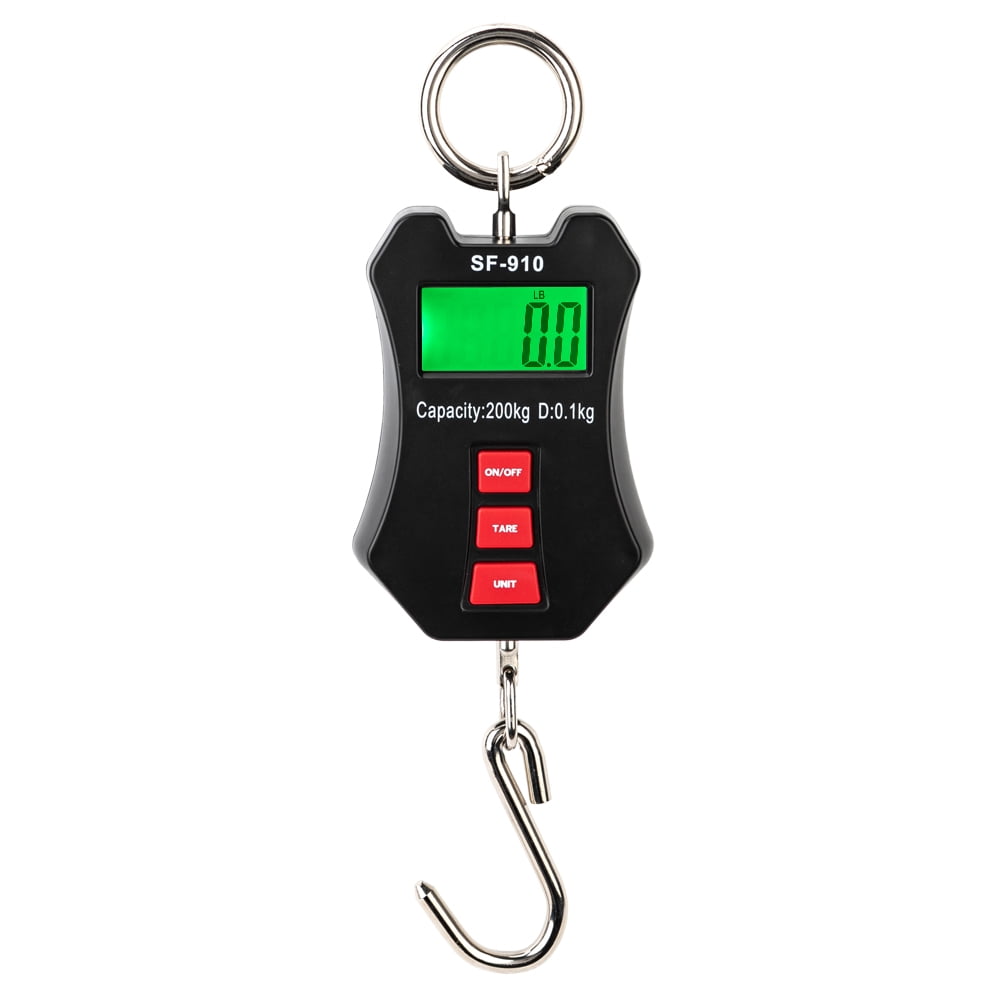 Kepooman Hanging Crane Scale, Portable Aluminum Casing Mini Digital Crane Scale, LCD Display Digital Hanging Scales for Home Farm Market Fishing Hunting - Black Kepooman Hanging Crane Scale, Portable Aluminum Casing Mini Digital Crane Scale, LCD Display Digital Hanging Scales for Home Farm Market Fishing Hunting - Black