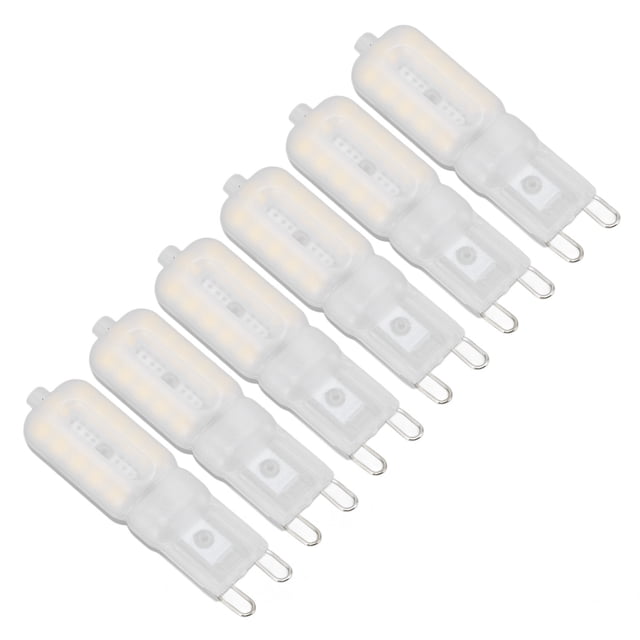 Bombilla LED, Rápida Disipación De Calor Universal 6 Piezas Protección Ocular Regulable 5 W G9 Bombilla Para Lámpara De Gabinete