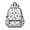 Cat and Fishbone White Pattern, variant on Cat and Rabbit Checkerboard Blue Cute School Backpack with Padded Back and Adjustable Shoulder Straps 13.4"x11"x4.7"
