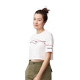 thumbnail image 2 of Fila Kana Women's Crop T-Shirt White-Peacoat-Red lw933298-100, 2 of 3