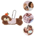 thumbnail image 4 of Unique Bargains 1 Pc Handbag Charm Dog Beaded Chain Handbag Accessories Dark Brown Light Pink, 4 of 6