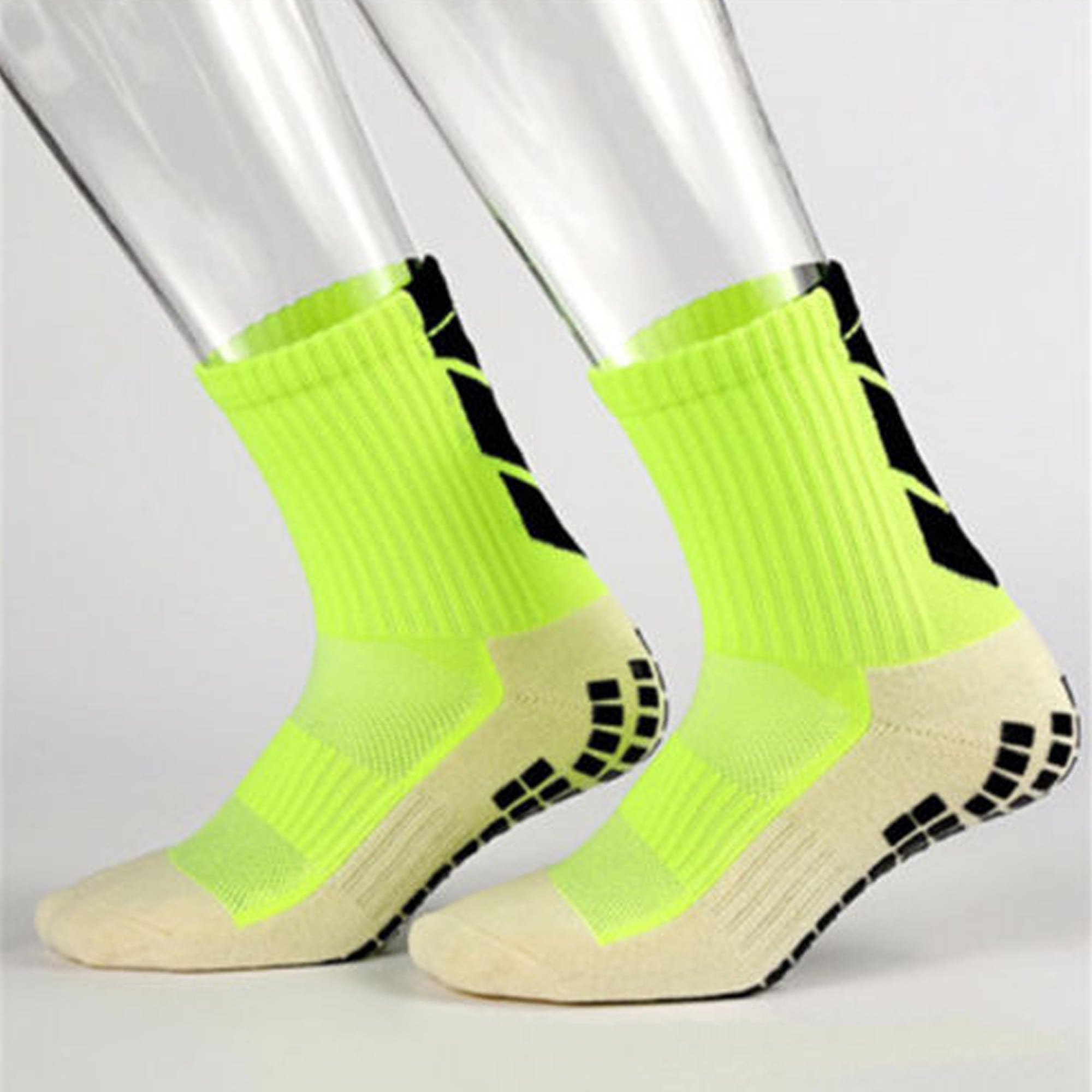 AmShibel Unisex Anti Slip Sports Thicken Cushion Soccer Socks Non