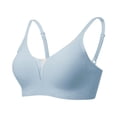 thumbnail image 2 of Bras for Women, Xunlbb Plus Size Woman's Printing Gathered Together Large Size Daily Bra Underwear No Rims(Blue,XL), 2 of 3
