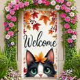 thumbnail image 3 of Decorative Design Welcome Banner Autumn Theme Cat Festive Decor Fall Decor for Home Decor Office Decor Indoor Decoration, 3 of 9