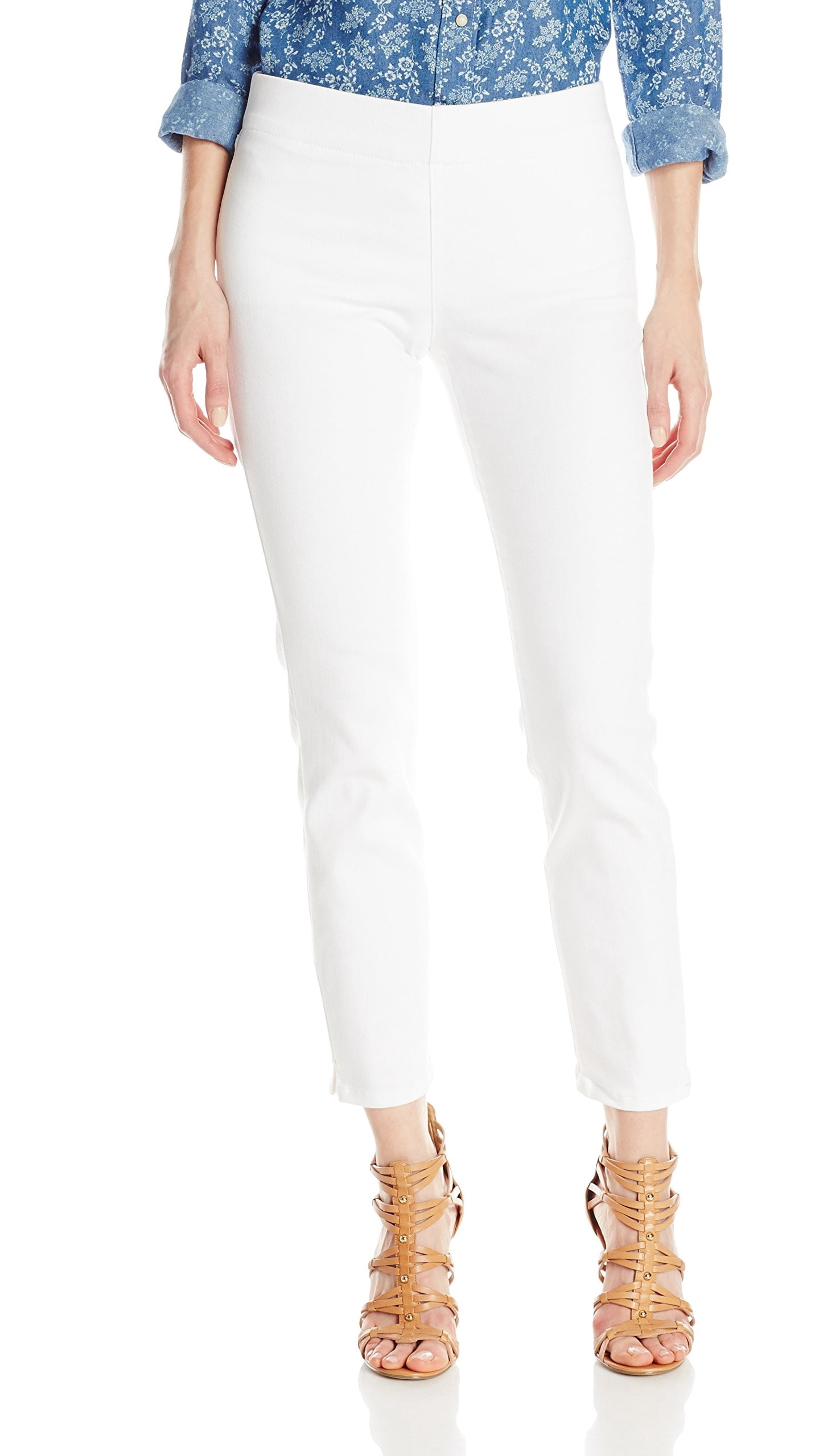 NYDJ - NYDJ NEW White Women's Size 16X29 Alina Elastic-Waist Pants Stretch - Walmart.com 