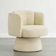 thumbnail image 4 of Spruce & Spring Modern Upholstered Swivel Barrel Accent Chair Beige, Single, 4 of 7