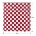 thumbnail image 5 of Red and White Checkered Pattern Modern Waterproof Shower Curtain Set with 12 Hooks, Washable Decorative Bathroom Shower Curtain, 5 of 6