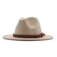 thumbnail image 2 of Wide Brim Fedora Hat for Women Western Cowgirl Hats Panama Rancher Hat, 2 of 2