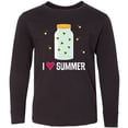 thumbnail image 3 of Inktastic I Love Summer Cute Fireflies Long Sleeve Youth T-Shirt, 3 of 5