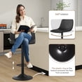 thumbnail image 2 of Daluvenix Counter Height Bar Stools with Back Set of 2,Modern BarStools with PU Leather, Adjustable Swivel High Back Bar Stool Chair with Footrest for Kitchen Island,Black, 2 of 8