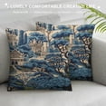 thumbnail image 3 of Nawypu  Throw Pillow Cover  Asian Blue White China Willow Lace Oriental Chinese Toille Home Decor Pillowcase Lumbar Pillow Case Cushion Cover for Sofa Couch Bed, 3 of 5