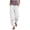 #216-White, variant on Favoffer Women's Linen Splice Long Pants Lace Detail Drawstring Elastic Waist Pocket Casual Jogger Trousers Summer Breathable
