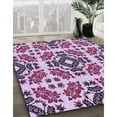 thumbnail image 3 of Ahgly Company Tapis d'Intérieur Lavables en Machine Rectangle de Transition Rose Fleur, 2' x 5', 3 of 7