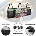 thumbnail image 5 of KUIFORTI Boho Car Trunk Organizer Oxford Cloth, Mandala Flower Car Storage Organizer (37.01"*11.8") Portable Car Storage Bag with 4 Pocekt, Hanging Car Organizer for SUV/MPV/Truck, Machine Washable, 5 of 6
