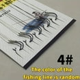 thumbnail image 6 of 50pcs Pre-tied Fishing Hooks with Leader Rigging, High Carbon Steel Hooks with PE Line, Universal Size for Freshwater Fishing, 6 of 10