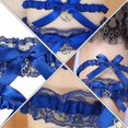 thumbnail image 3 of Liga de boda Yashi Azul liga de piernas de novia encaje, 3 of 3