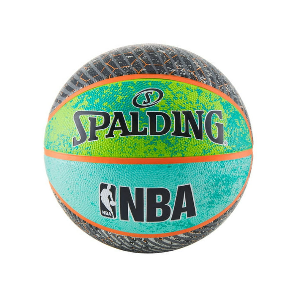 Spalding NBA Designer Colletion Green/Blue/Gray Outdoor Basketball 29.5