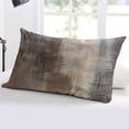 thumbnail image 5 of Brown Ombre Throw Pillow Covers, Modern Abstract Art Oil Painting Soft Breathable Pillow Cases with Invisible Zipper for Sleeping, Toddler Pillowcases for Couch Bed Sofa Chair 12x20 Inches, 5 of 6