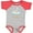 Baseball Heather and Red, variant on Inktastic Grandma's Ray of Sunshine Cute Elephants Rainclouds and Sun Boys or Girls Baby Bodysuit