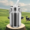 thumbnail image 4 of Peakora 201 Non-magnetic Stainless Steel Milk Transport Barrel, 10.57gal Milk Pail Anti-Leak Liquid Storage Container with Tight Lid and Handle, 4 of 16