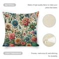 thumbnail image 4 of Flowers plants foliage Linen toss pillowcase decoration pillowcase gifting preferred 18x18 inch cushion cover sofa pillowcase sofa bedroom living room car, 4 of 8