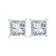 thumbnail image 1 of Pendientes tipo botón JeenMata con solitario de 4 puntas y moissanita de 1 quilate, 1 of 6
