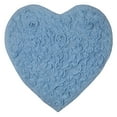 thumbnail image 2 of Home Weavers Bell Flower Collection Bathroom Rug Heart Shaped Plush Rug Shower Floor Bathroom Bath Rug Non-Slip Soft Absorbent, Machine Washable Bath Mats for Bathroom Floor 25"x25" Heart, Sky Blue, 2 of 8