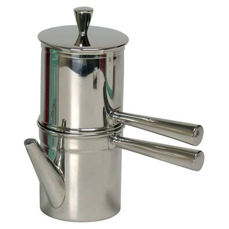 

KOUROUU Stainless Steel Neapolitan Coffee Maker with Spout 6 Cup