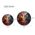thumbnail image 3 of Fantasy Dragons Battle Round Wall Clock 12 Inch Non-Ticking Silent Battery Operated Clock for Home Kitchen Office School Decor, 3 of 9