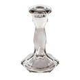 thumbnail image 3 of Decorative Smoked Gray Glass Crystal Taper Traditional Candle Holder Candlestick, Hexagon Shape, 3 of 6