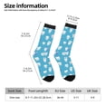 thumbnail image 2 of Xecao Healthy And Ill White Teeth Pattern Sport Socks for Women and Men Crew Socks Sporty Calf Socks Casual Socks, 2 of 6