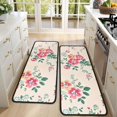thumbnail image 4 of Kitchen Rugs Sets Of 2,Pioneer Flower Floral Print Pattern Anti Fatigue Kitchen Mat Rugs Non Slip Washable,Decorative Kitchen Floor Mats for Kitchen,Sink,Laundry,17"x47"+17"x47", 4 of 5