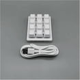 thumbnail image 3 of Sidaley Teclado de 12 teclas con cable para oficina en casa, teclado Universal de respuesta rápida para ordenador, teclas programables para Computadoras y accesorios Blanco, 3 of 6