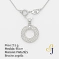 thumbnail image 2 of Collar 3d Circulo De Maya Para Mujer De Plata 925, 2 of 5