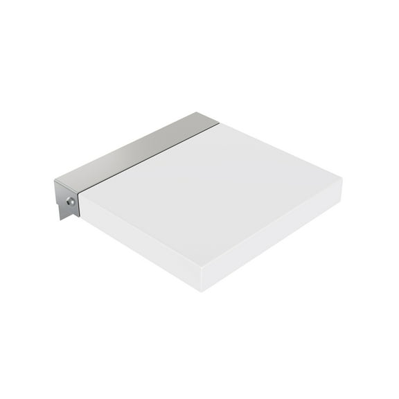 Avenir 14" x 13" Folding Wall-Mounted Shower Seat in Glossy White, PU Leather Padded