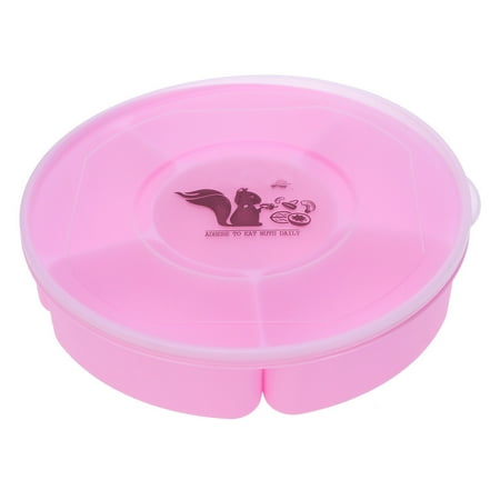 

Meijiashe snack tray with lid Creative Plastic Multi Sectional Snack Serving Tray Set with Lid for Home (Random Color)