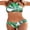 Army Green Leaves, variant on Women High Neck Bikini Set Floral Swimsuits Two Piece Halter Bathing Suits Triangle Bottoms Teen Juniors