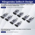 thumbnail image 3 of Moyic 8 piezas amplia gama de aplicaciones Adaptador hembra Micro USB adaptadores USB hembra a macho convenientes Teléfono y Comunicación, 3 of 6
